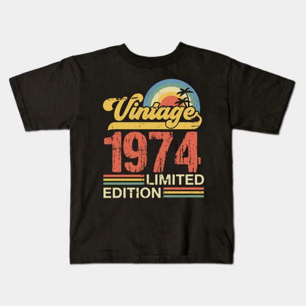 Retro vintage 1974 limited edition Kids T-Shirt by Crafty Pirate 